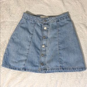 Pac Sun Denim Jean Button Skirt